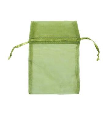 teal green organza drawstring bag 27244-bx